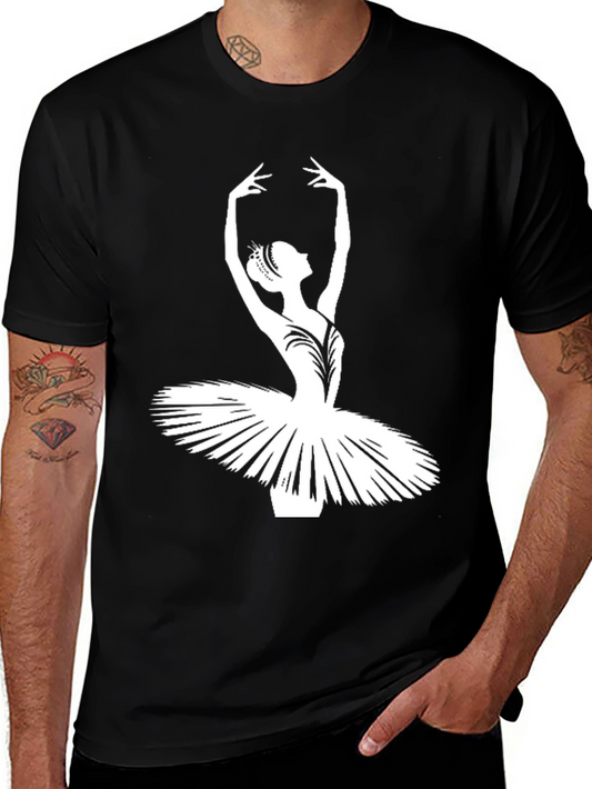 Camiseta Negra con Bailarina Clásica