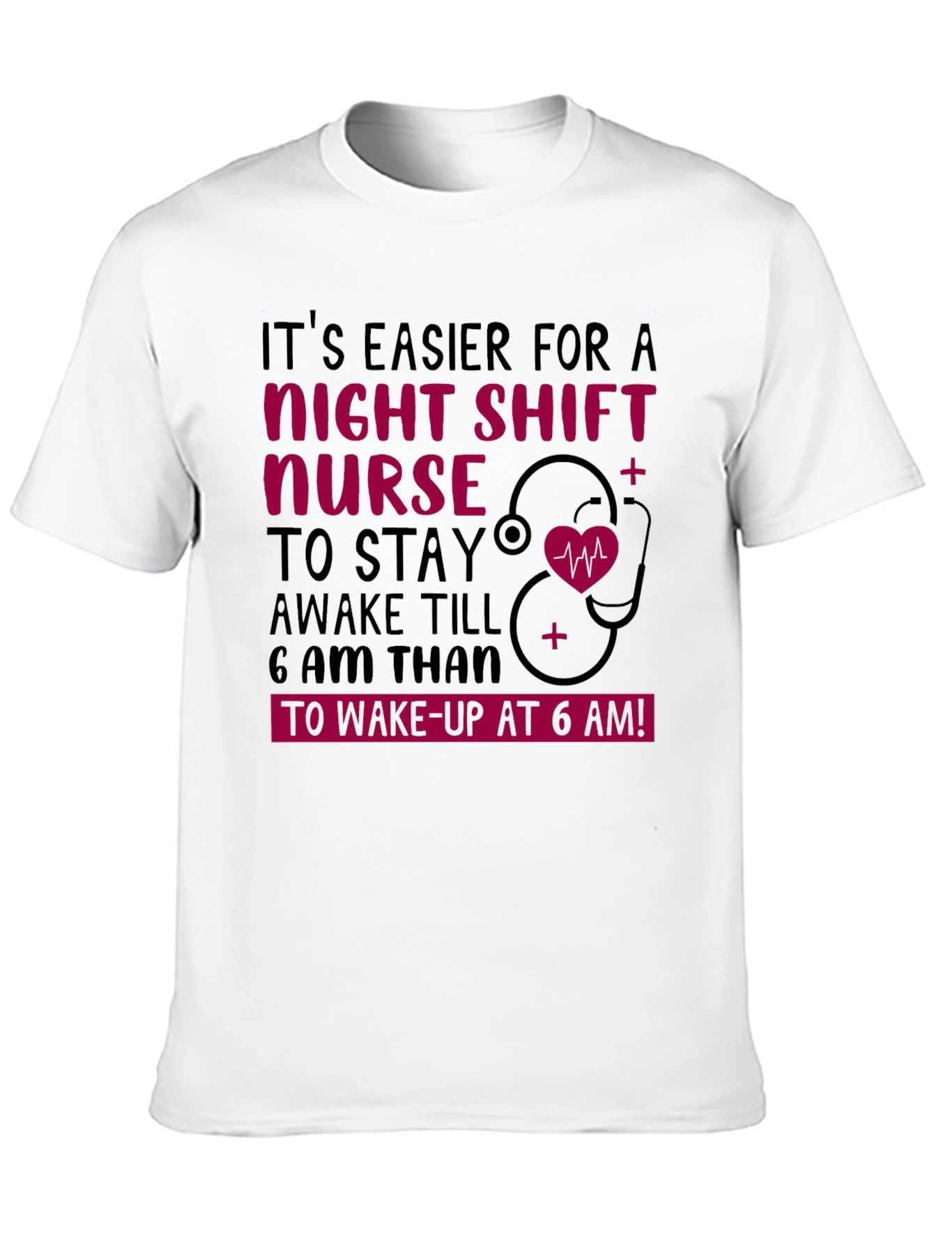 Camiseta Humorística para Enfermeras de Turno Nocturno