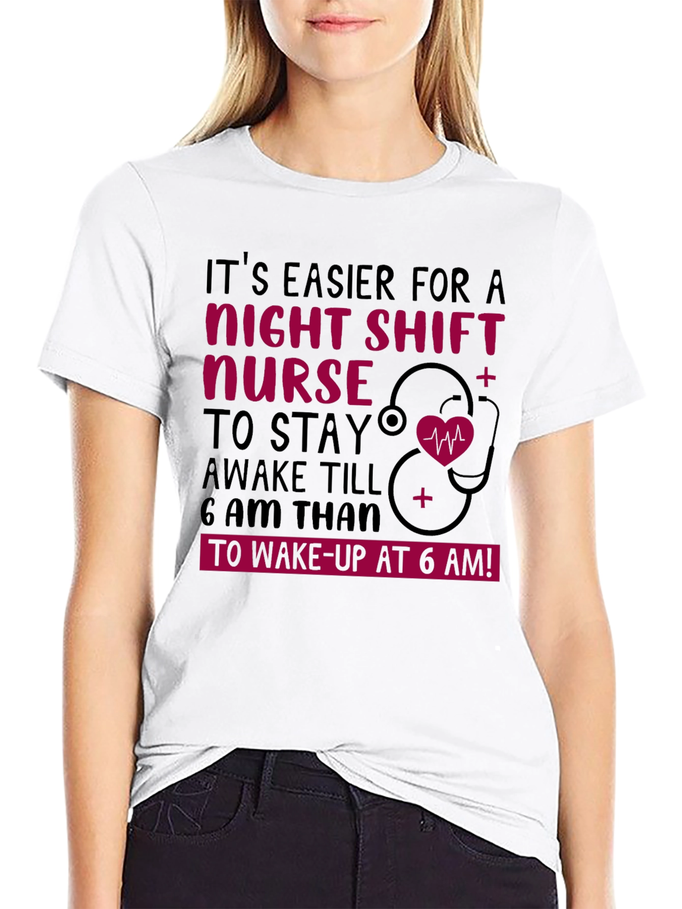 Camiseta Humorística para Enfermeras de Turno Nocturno