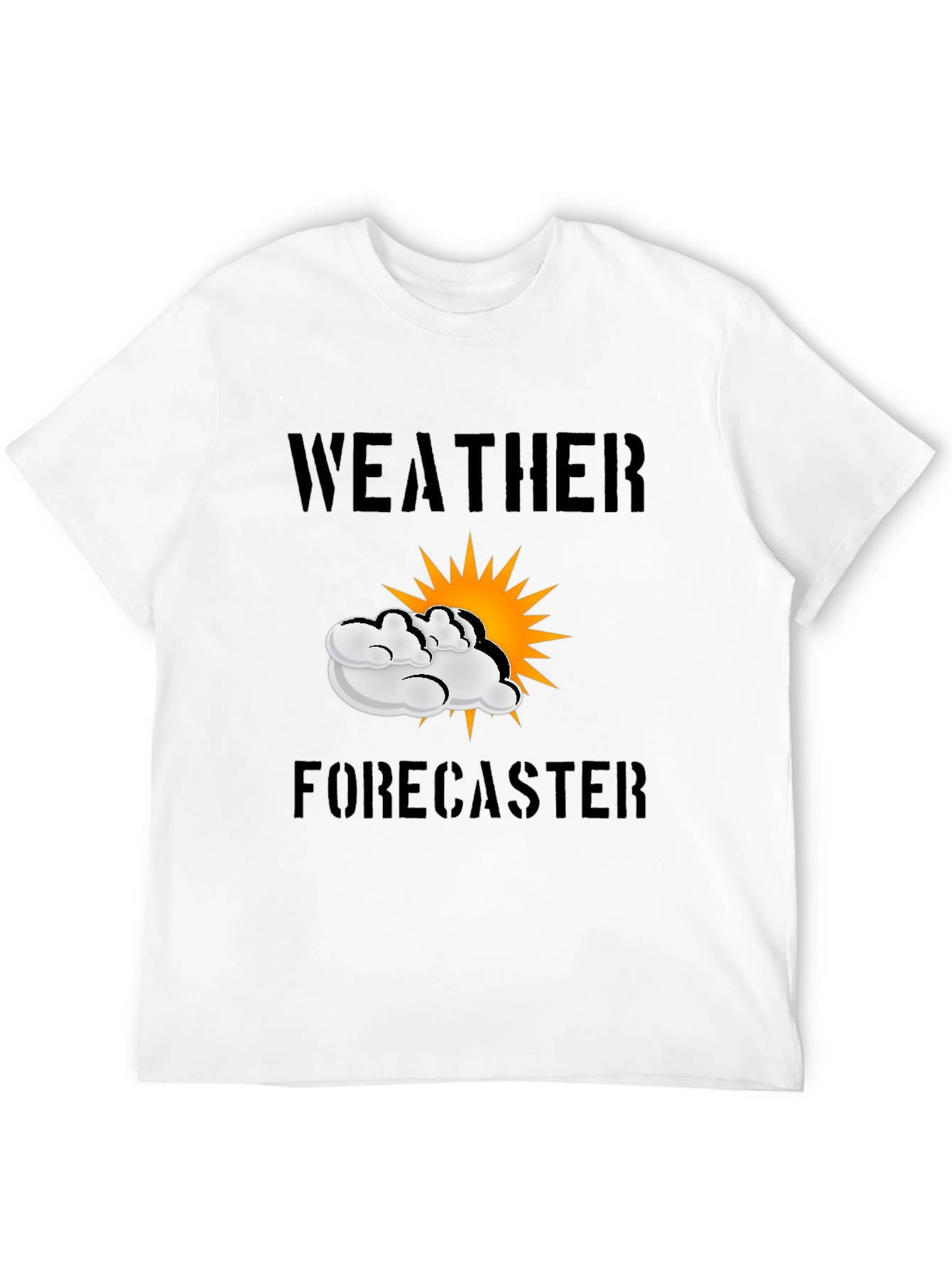 Camiseta Negra Pronosticador del Tiempo Algodón