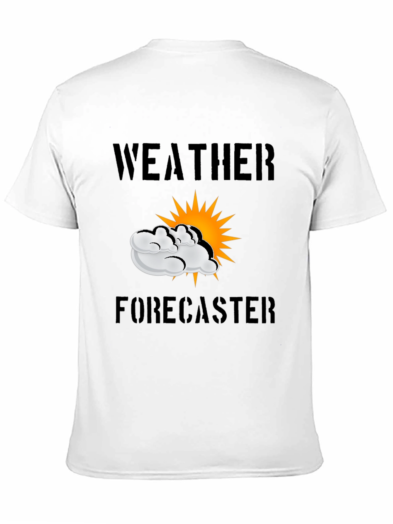 Camiseta Negra Pronosticador del Tiempo Algodón