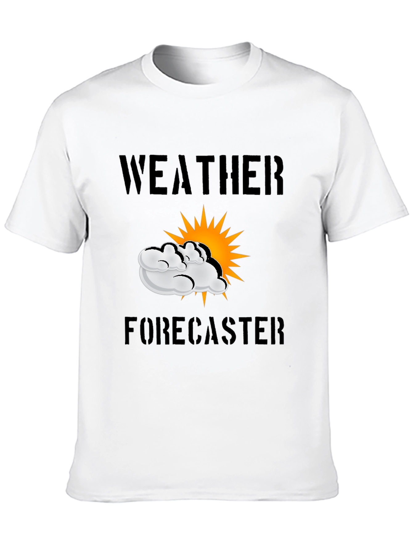 Camiseta Negra Pronosticador del Tiempo Algodón