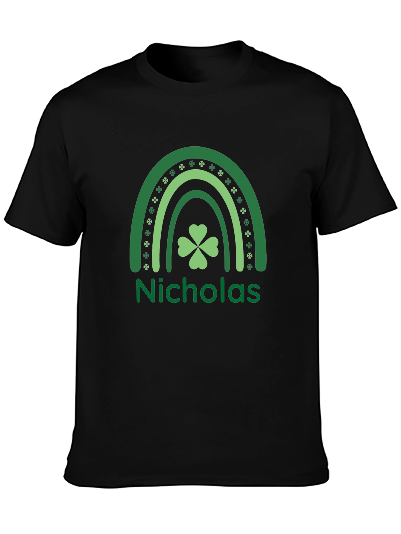 Camiseta negra personalizada San Patricio Nicholas