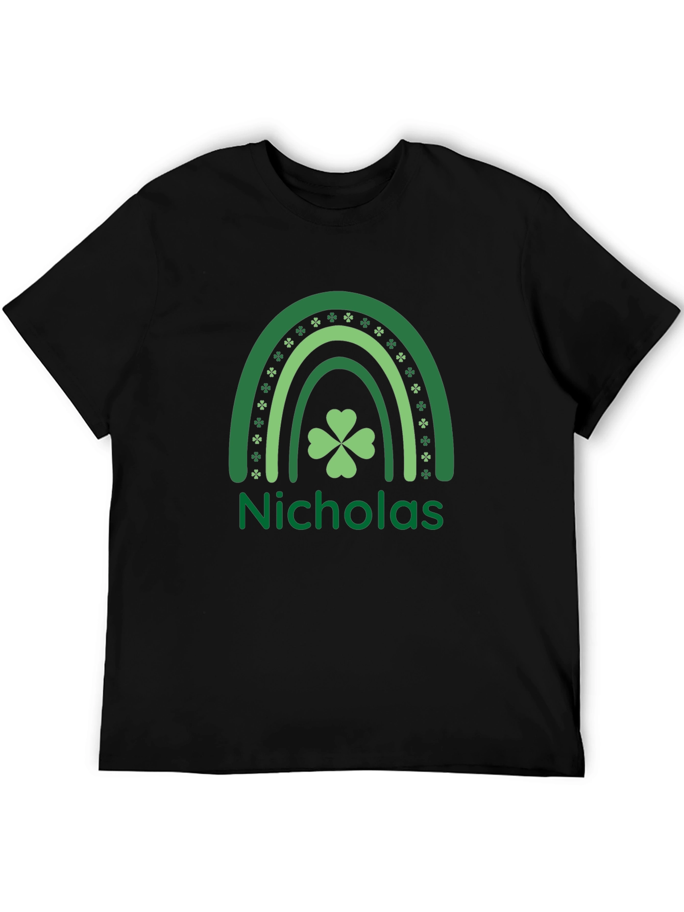 Camiseta negra personalizada San Patricio Nicholas