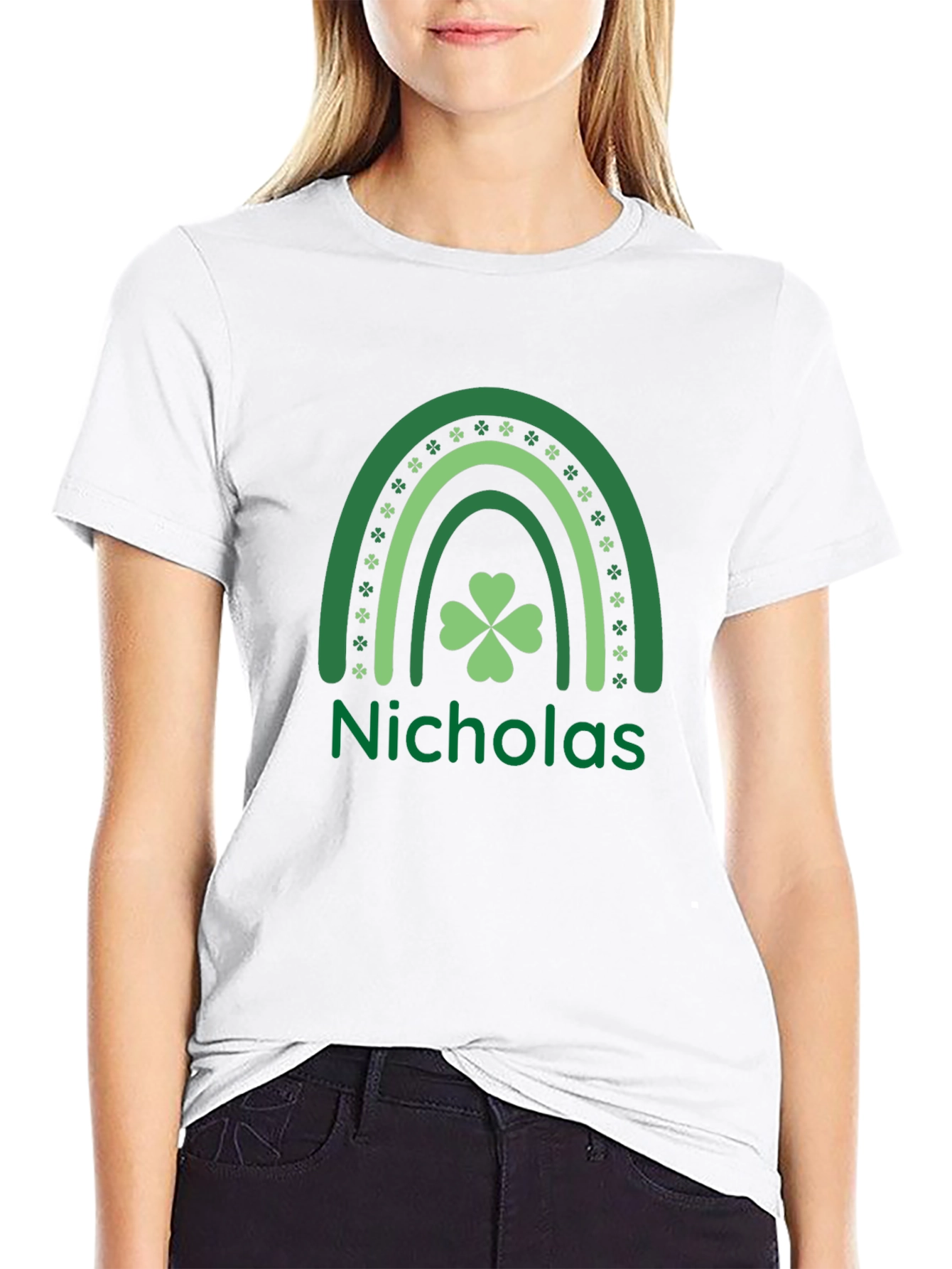 Camiseta negra personalizada San Patricio Nicholas