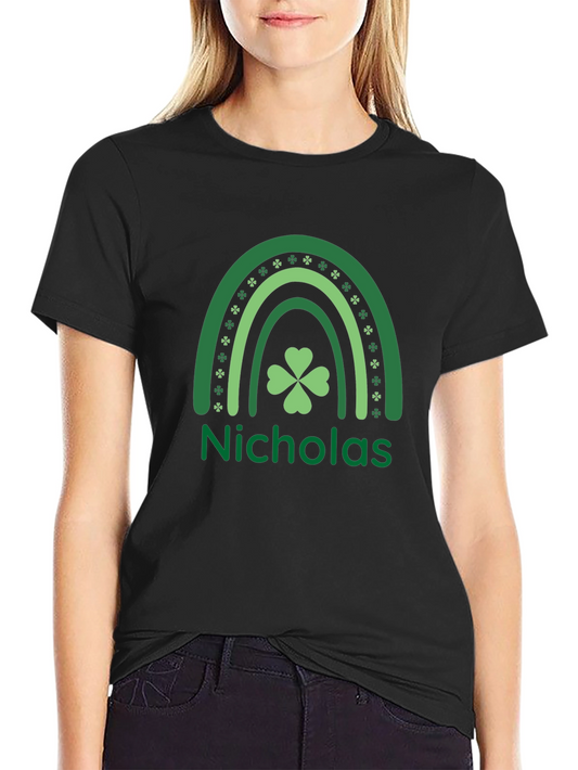 Camiseta negra personalizada San Patricio Nicholas