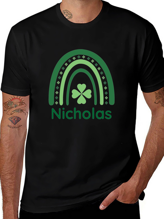 Camiseta negra personalizada San Patricio Nicholas
