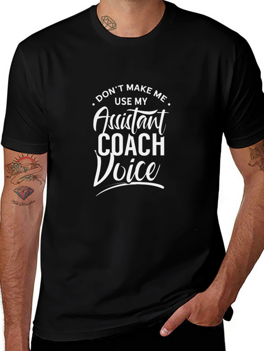 Camiseta Negra Assistant Coach Voice Divertida