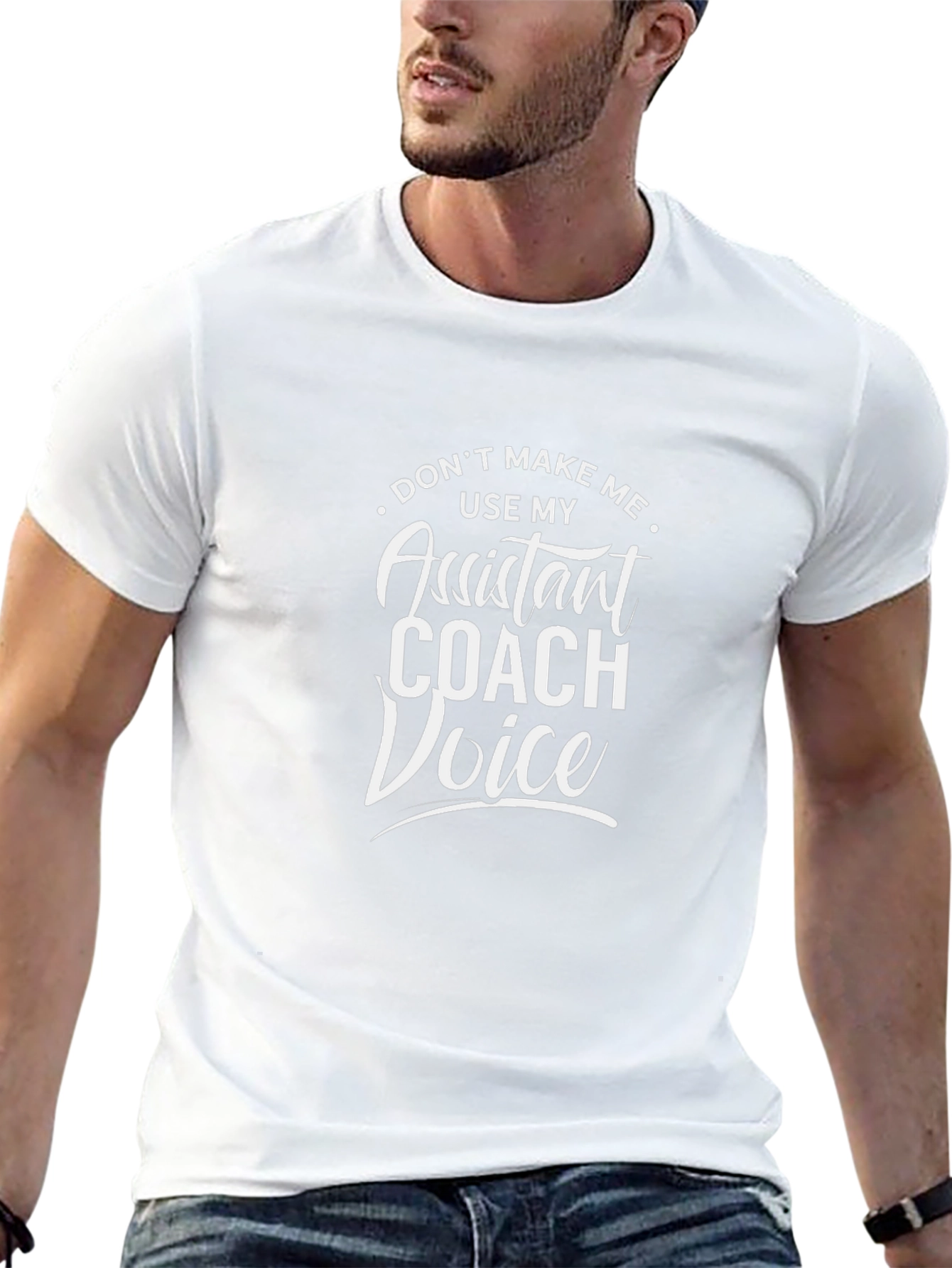 Camiseta Negra Assistant Coach Voice Divertida