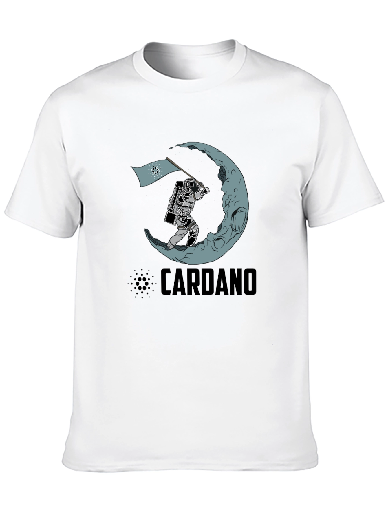 Camiseta Negra Cardano Astronauta en la Luna