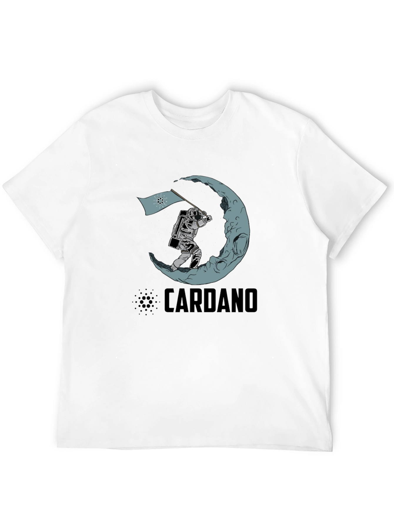 Camiseta Negra Cardano Astronauta en la Luna