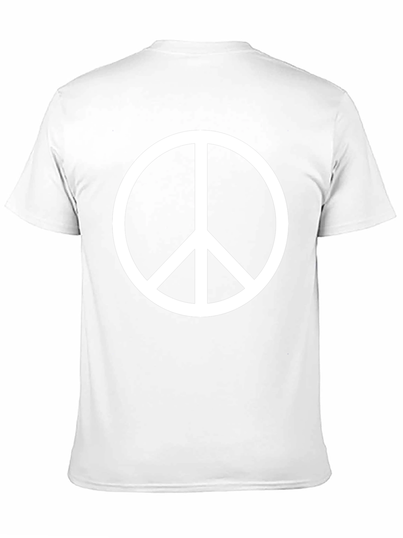 Camiseta Negra con Símbolo de Paz Blanco