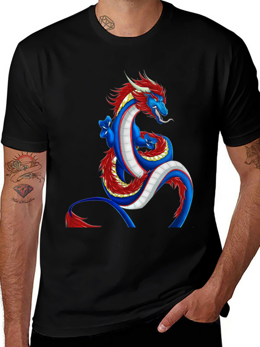 Camiseta Negra Dragón Asiático - Diseño Único y Atractivo