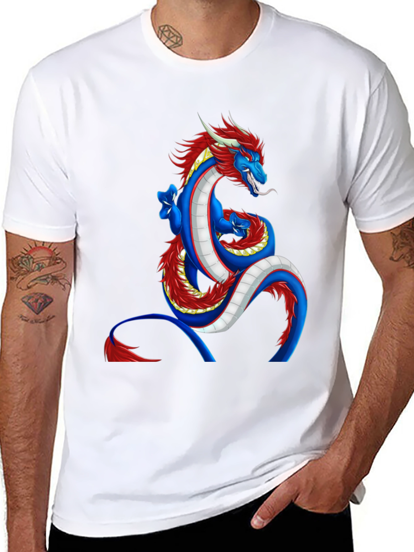 Camiseta Negra Dragón Asiático - Diseño Único y Atractivo