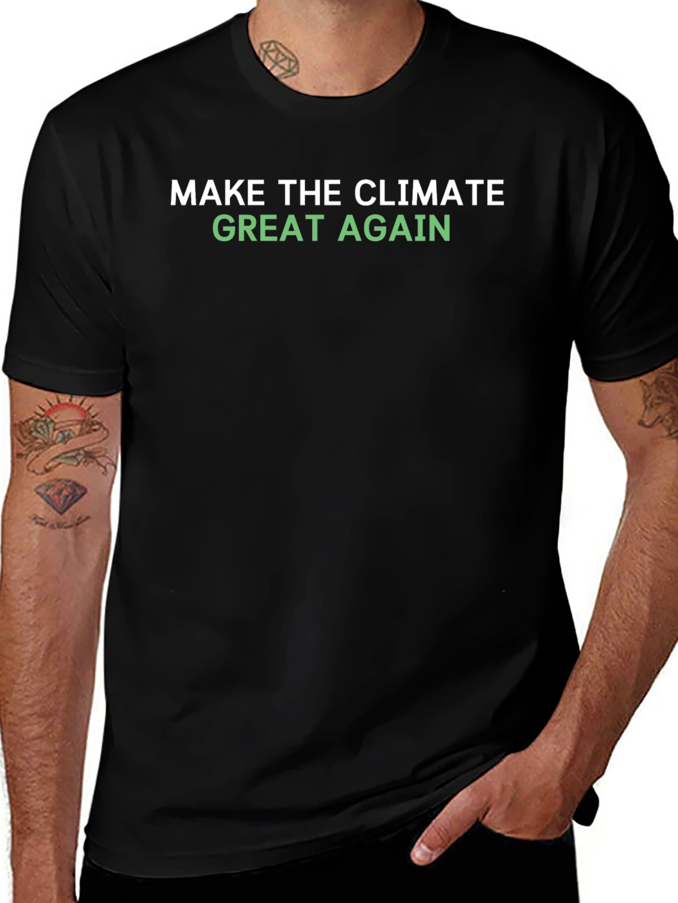 Camiseta Negra: Make Climate Great Again