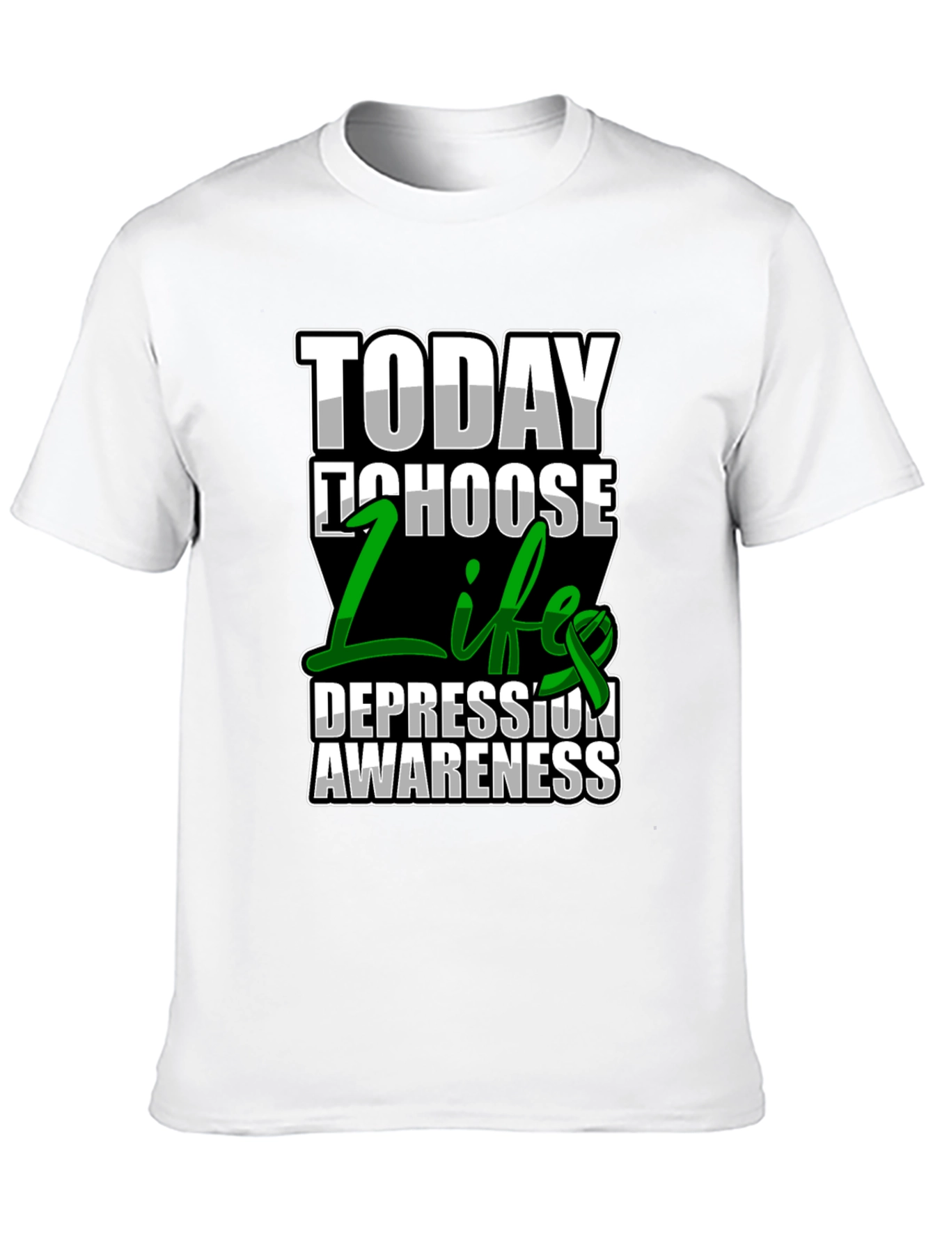 Camiseta Negra: Elige la Vida Conciencia sobre la Depresión