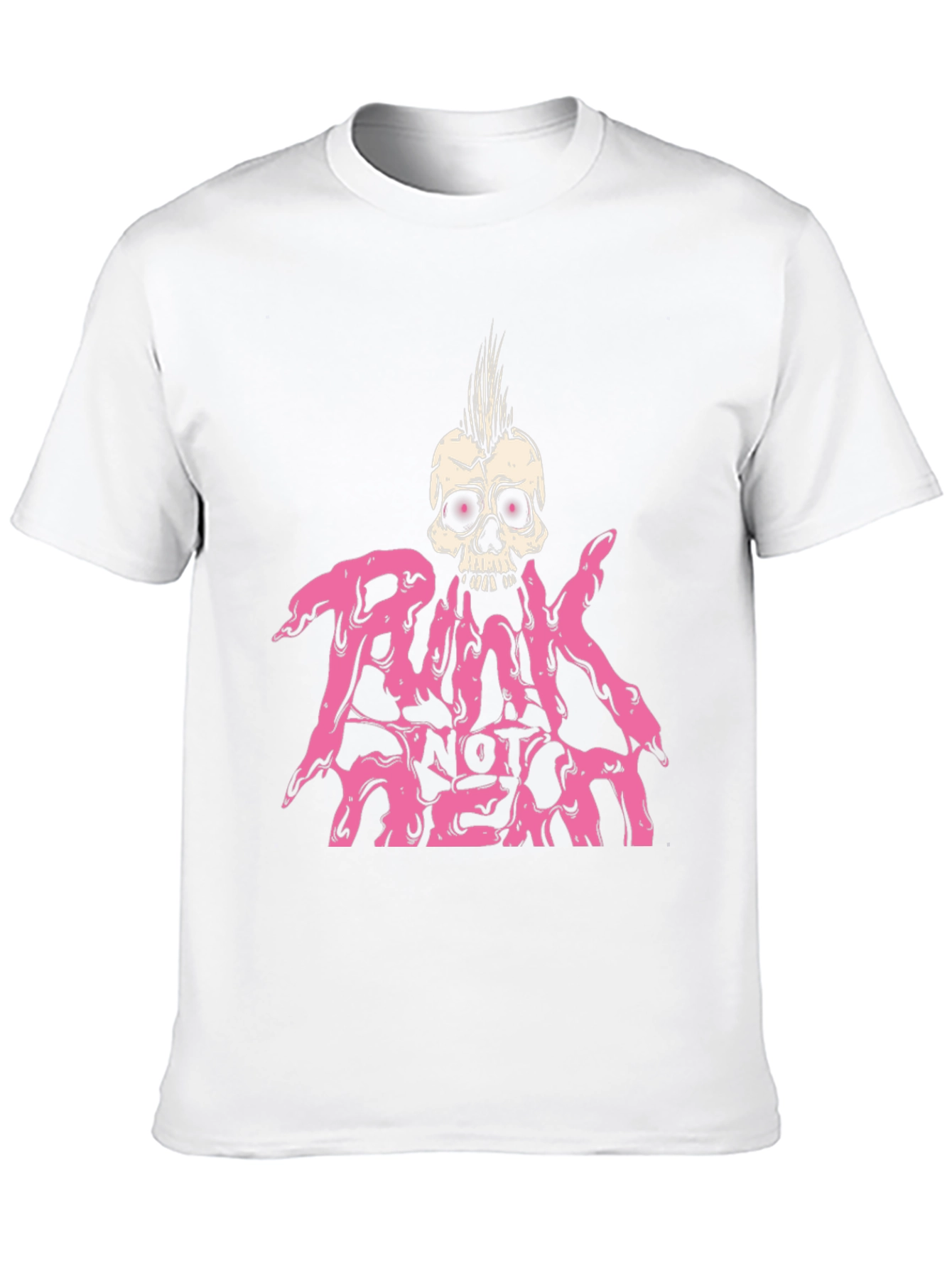 Camiseta Negra Punk Not Dead con Calavera