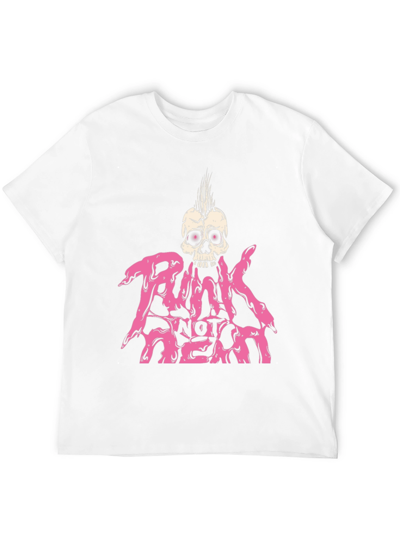 Camiseta Negra Punk Not Dead con Calavera