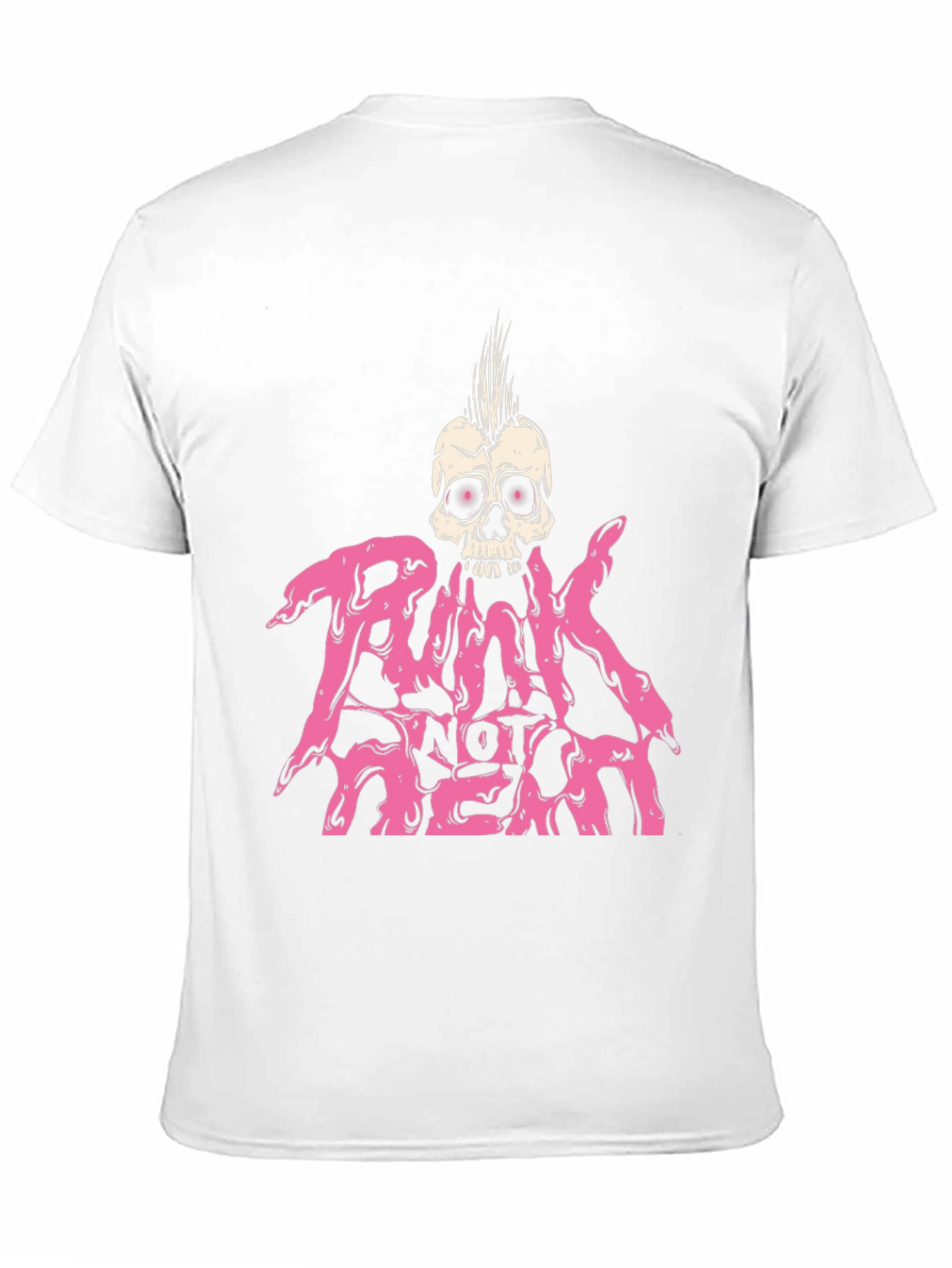 Camiseta Negra Punk Not Dead con Calavera