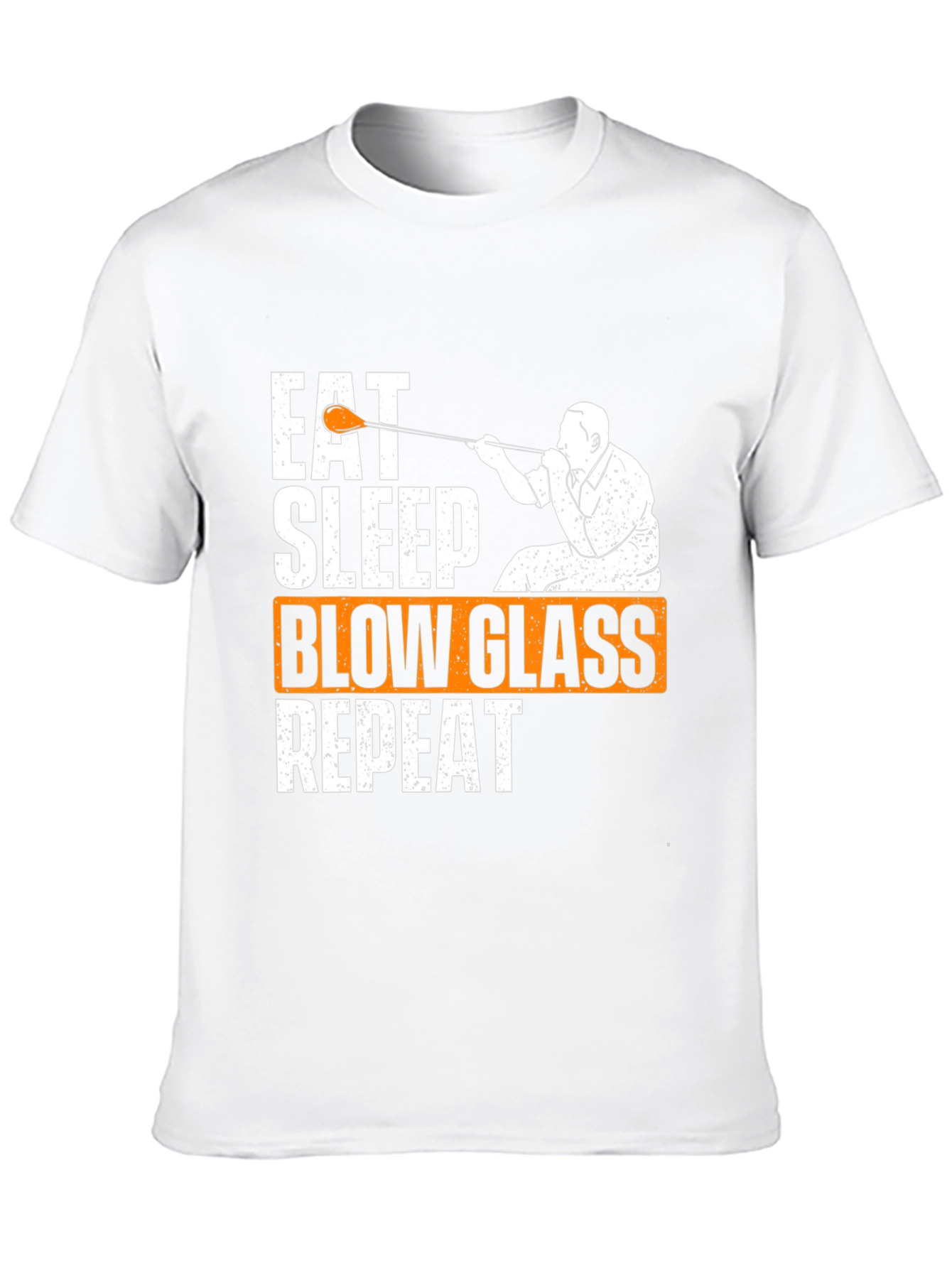 Camiseta Negra Comer Dormir Soplar Vidrio Repetir