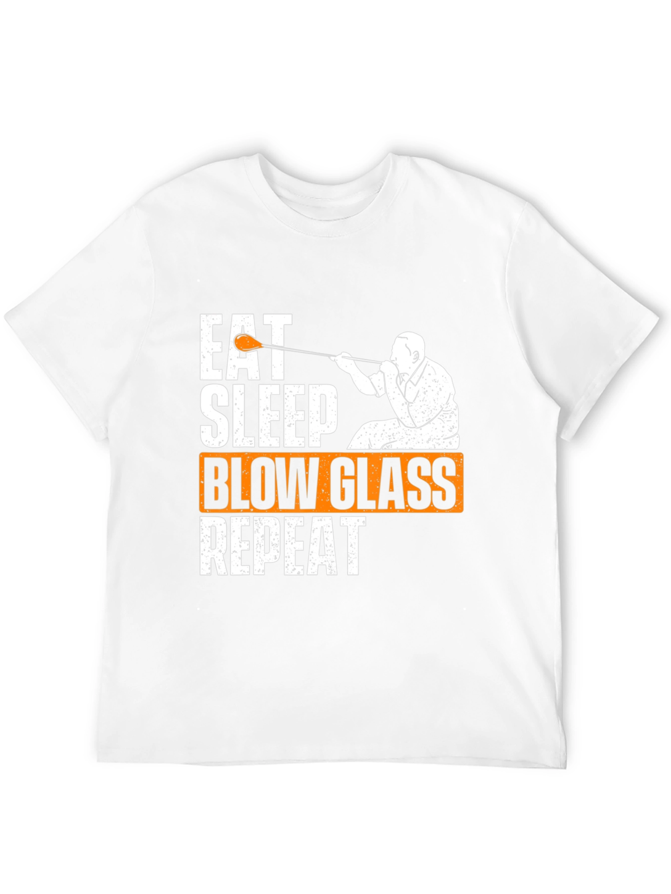 Camiseta Negra Comer Dormir Soplar Vidrio Repetir