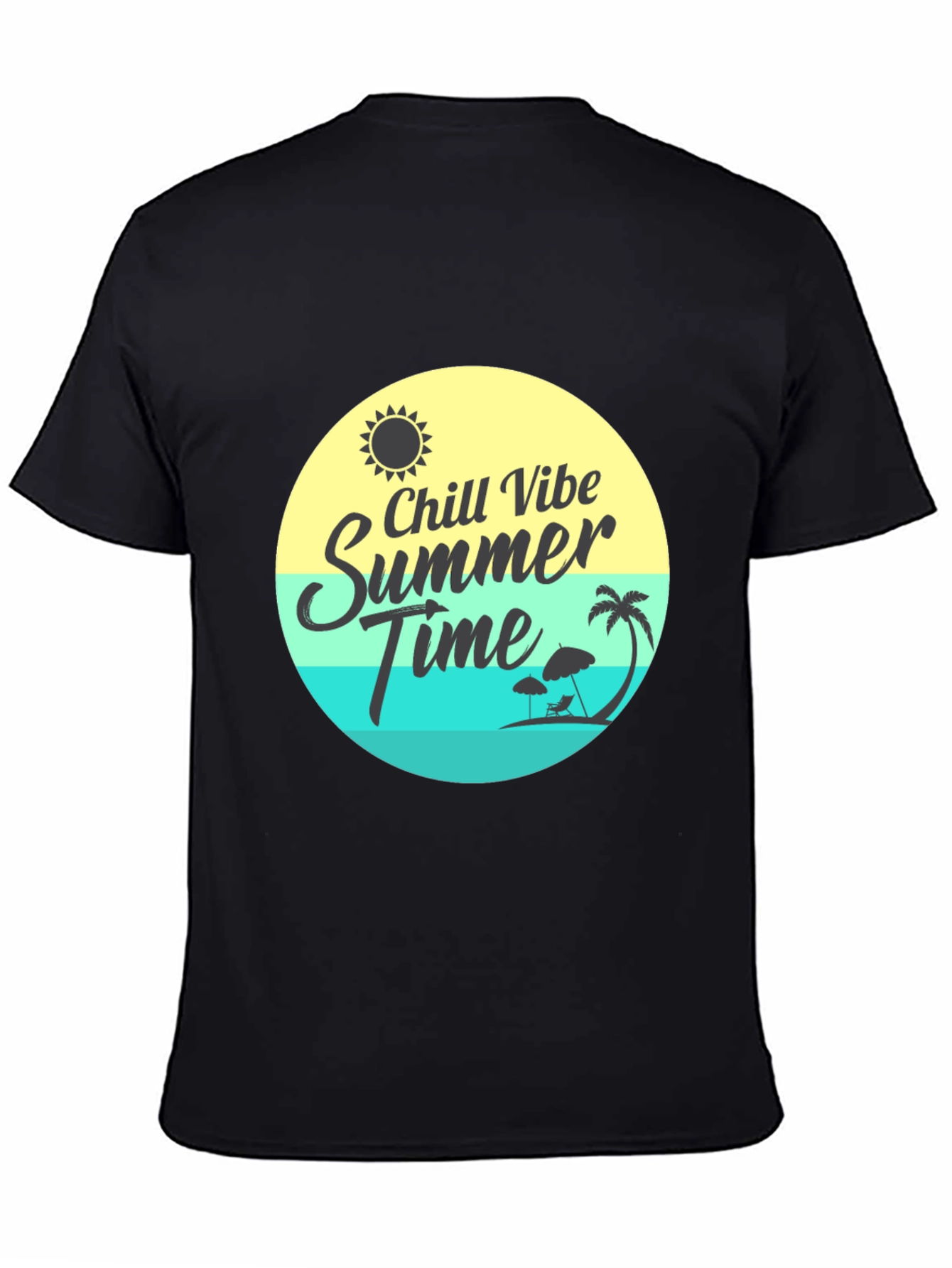 Camiseta Negra Chill Vibe Summer Time