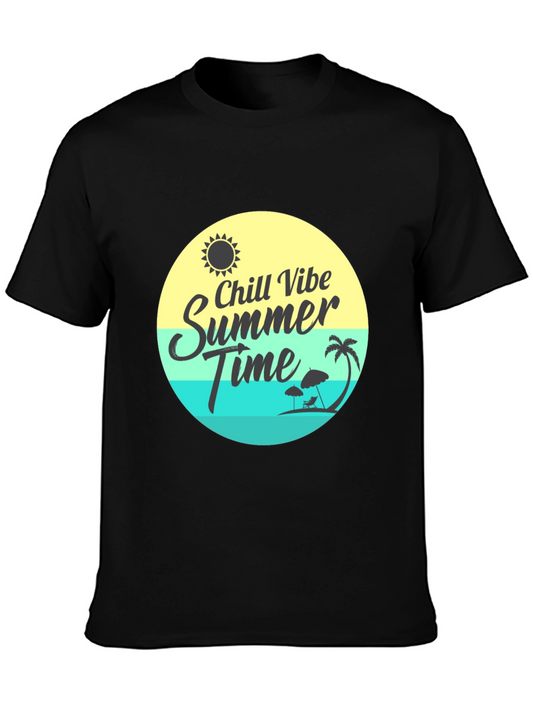 Camiseta Negra Chill Vibe Summer Time