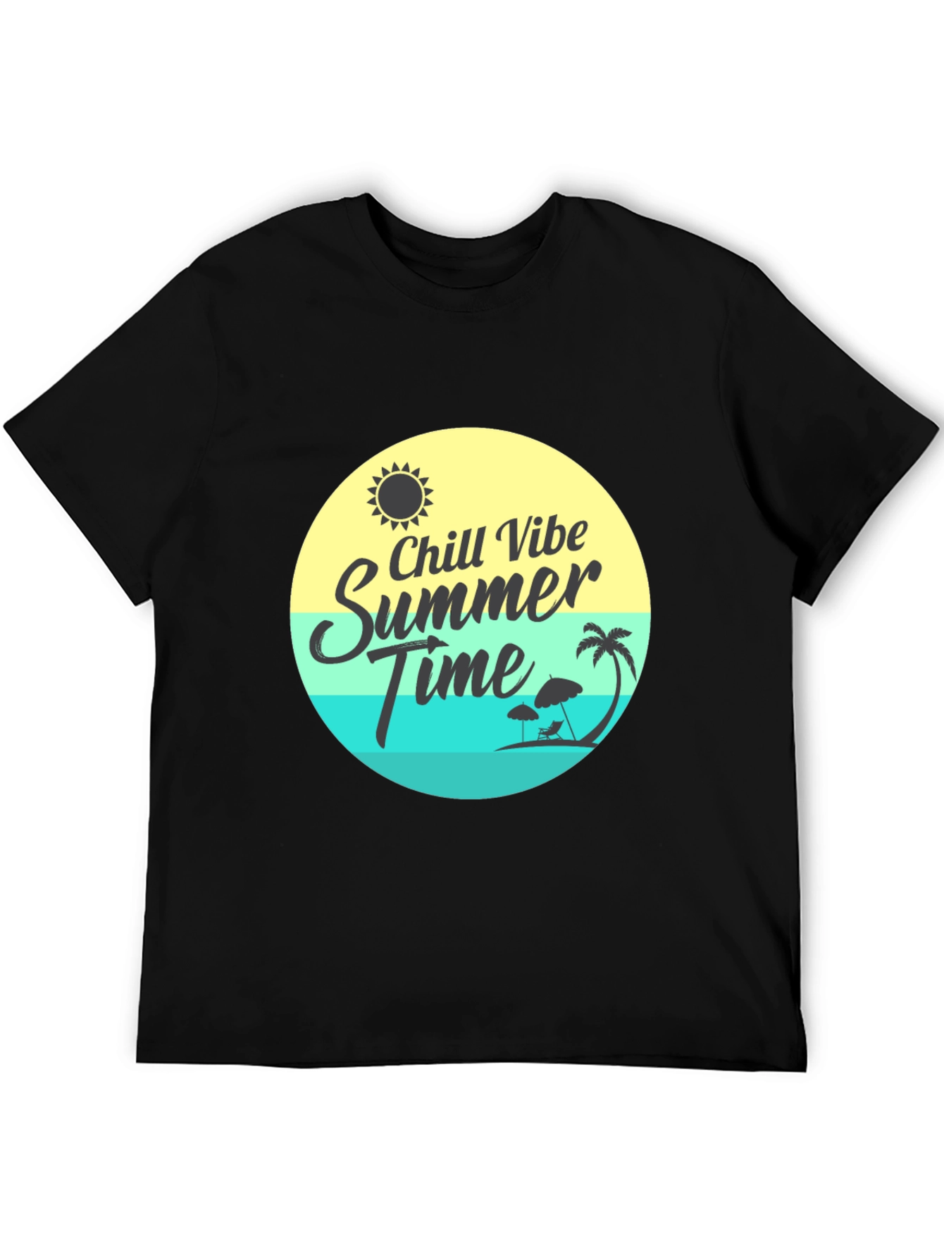 Camiseta Negra Chill Vibe Summer Time