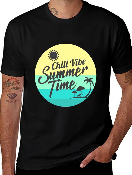 Camiseta Negra Chill Vibe Summer Time