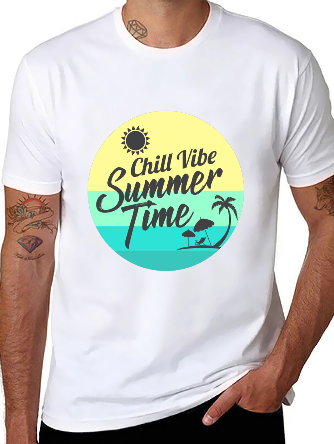 Camiseta Negra Chill Vibe Summer Time