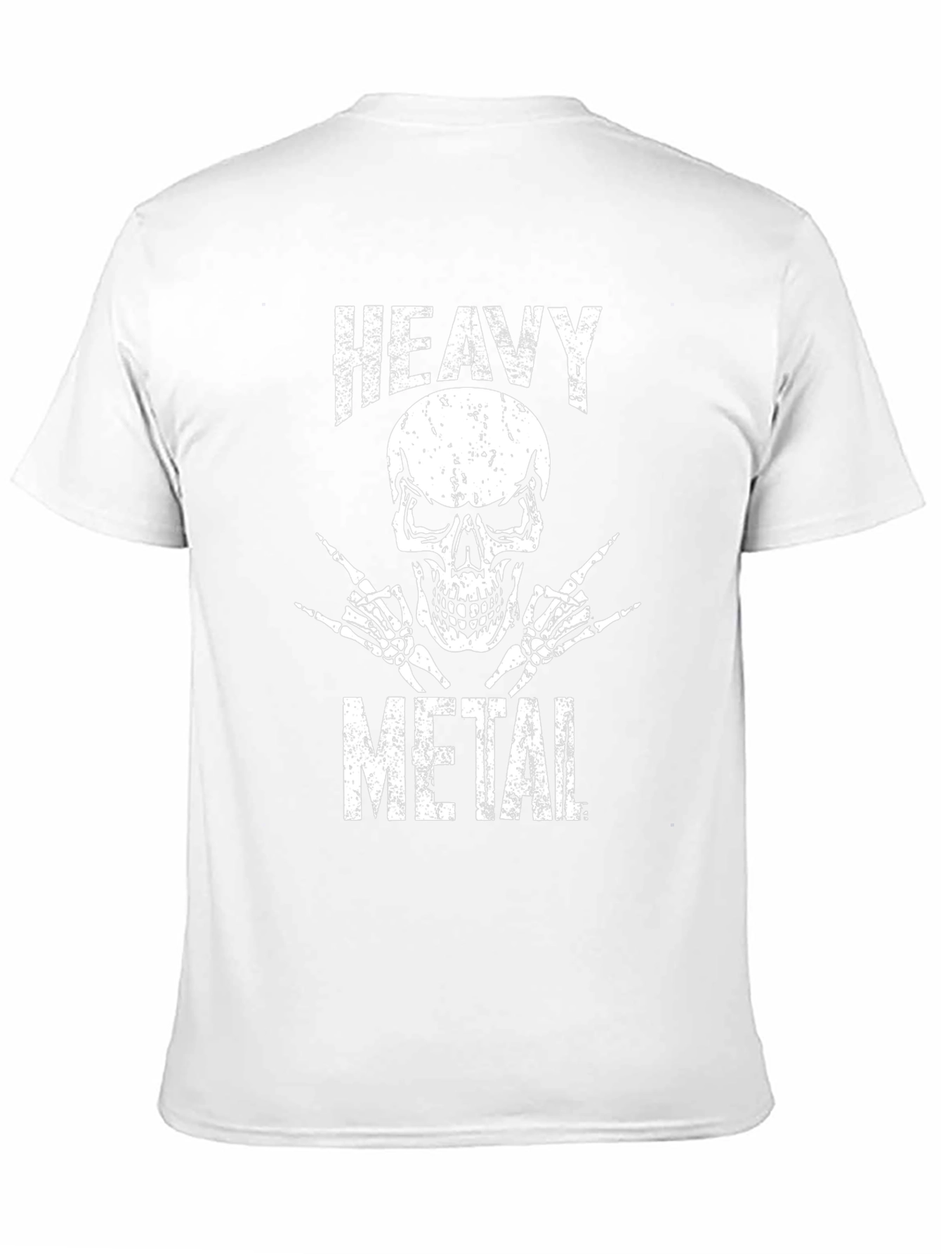 Camiseta Negra Heavy Metal Calavera Rock