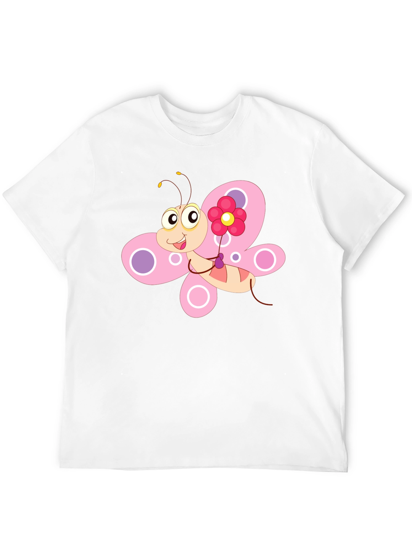 Camiseta Negra con Diseño de Mariposa Divertida