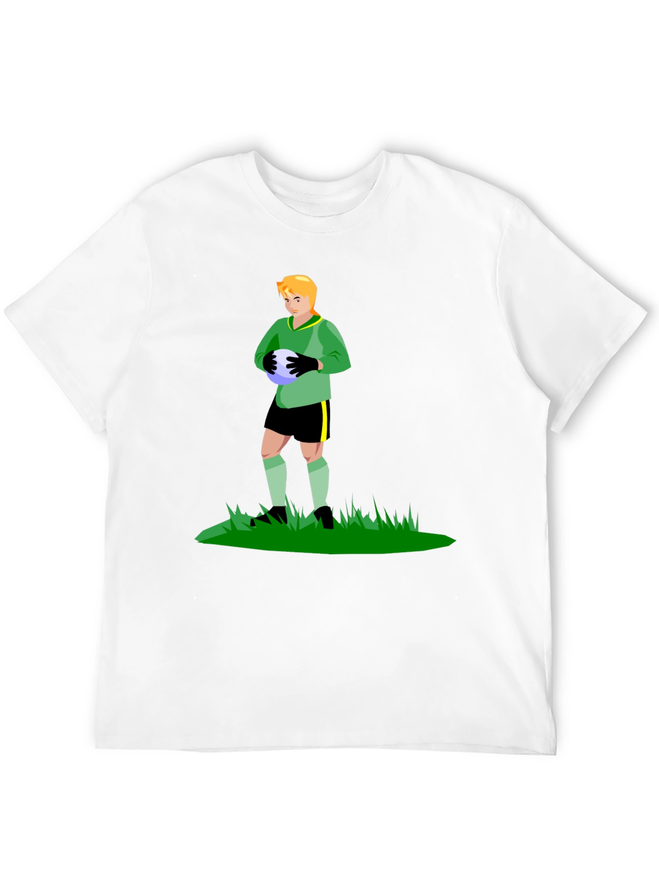 Camiseta Negra con Portero de Fútbol