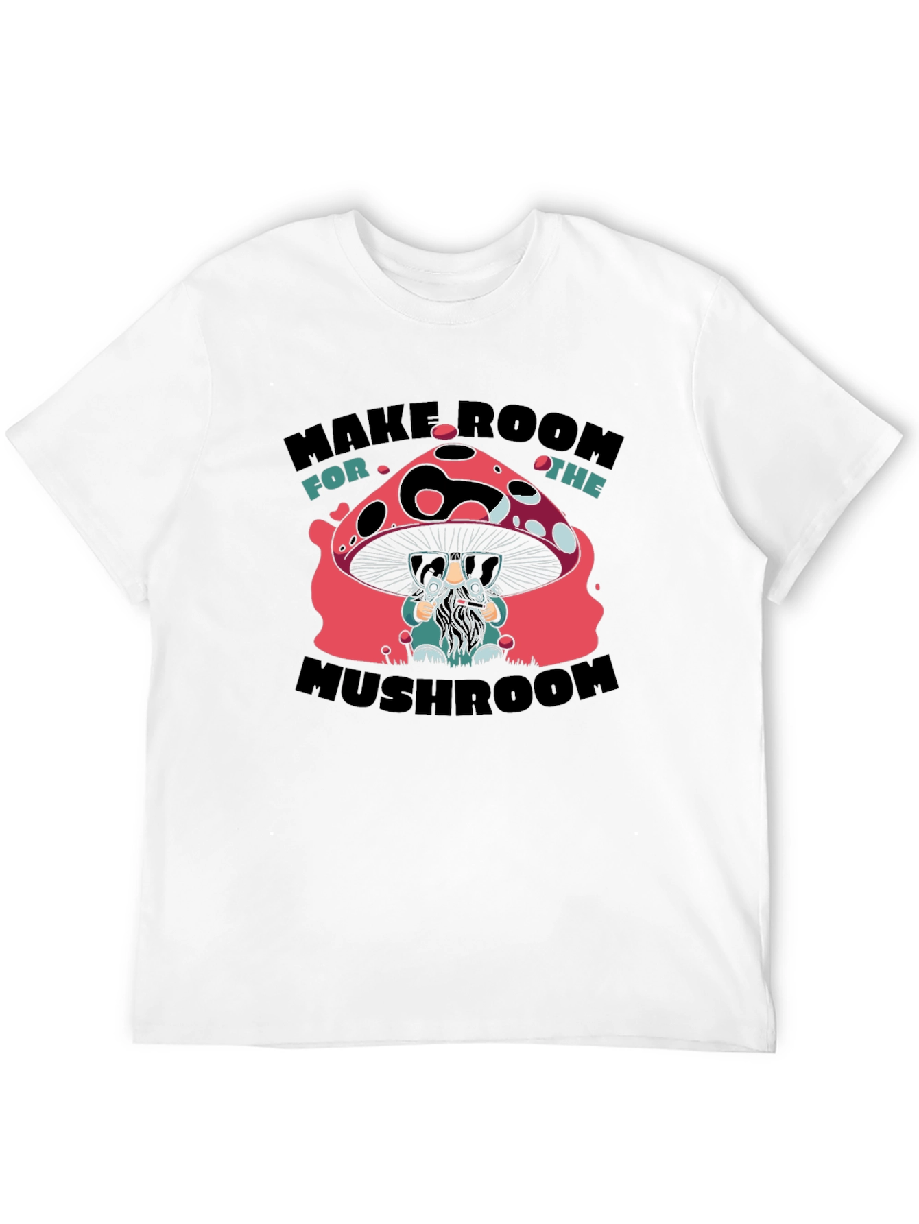 Camiseta Negra con Diseño de Hongo Cool