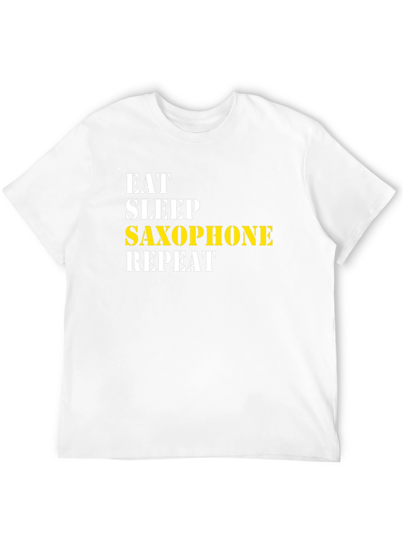 Camiseta Negra - Come Duerme Saxofón Repite