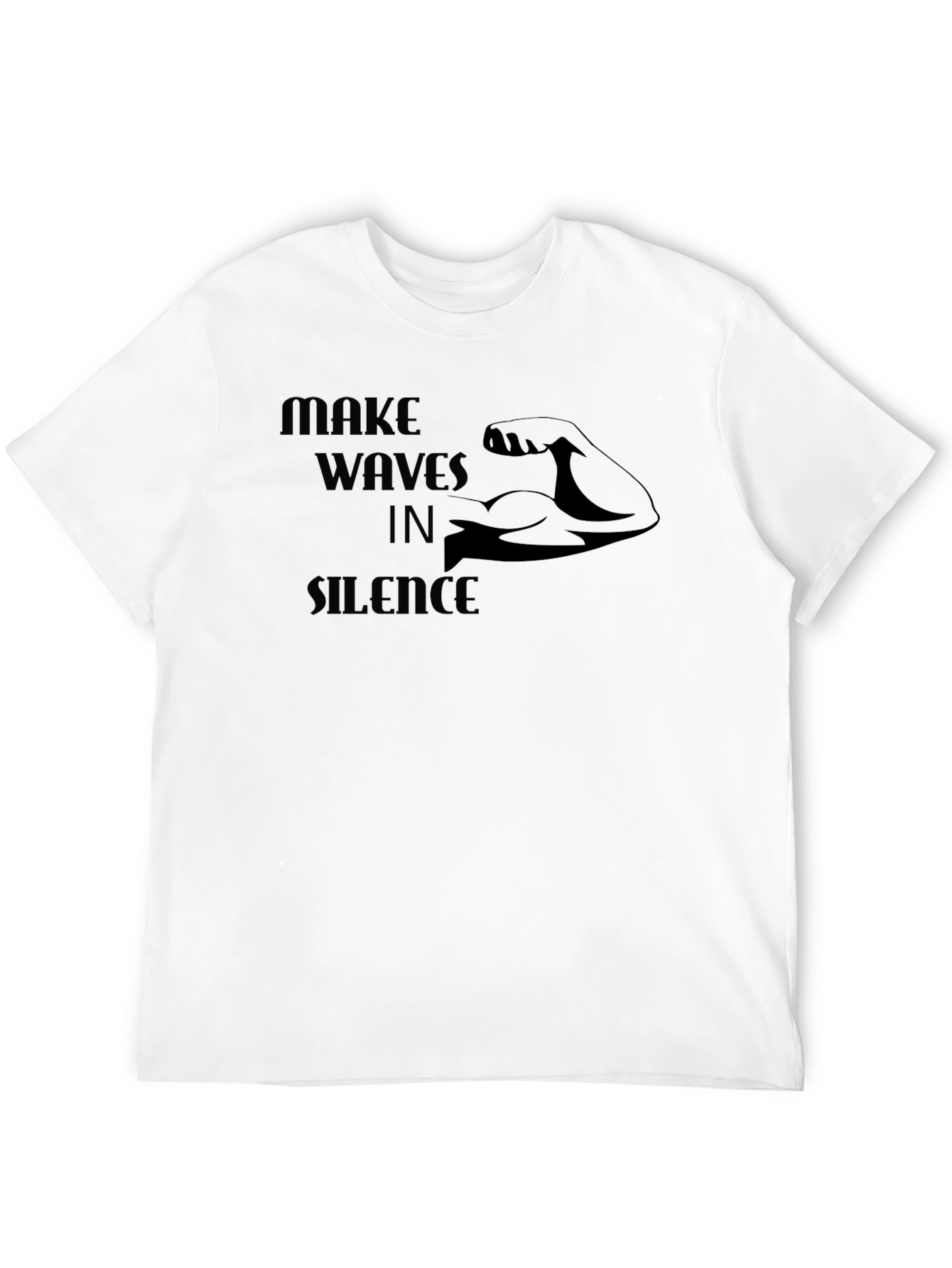 Camiseta Negra: Haz Olas en Silencio