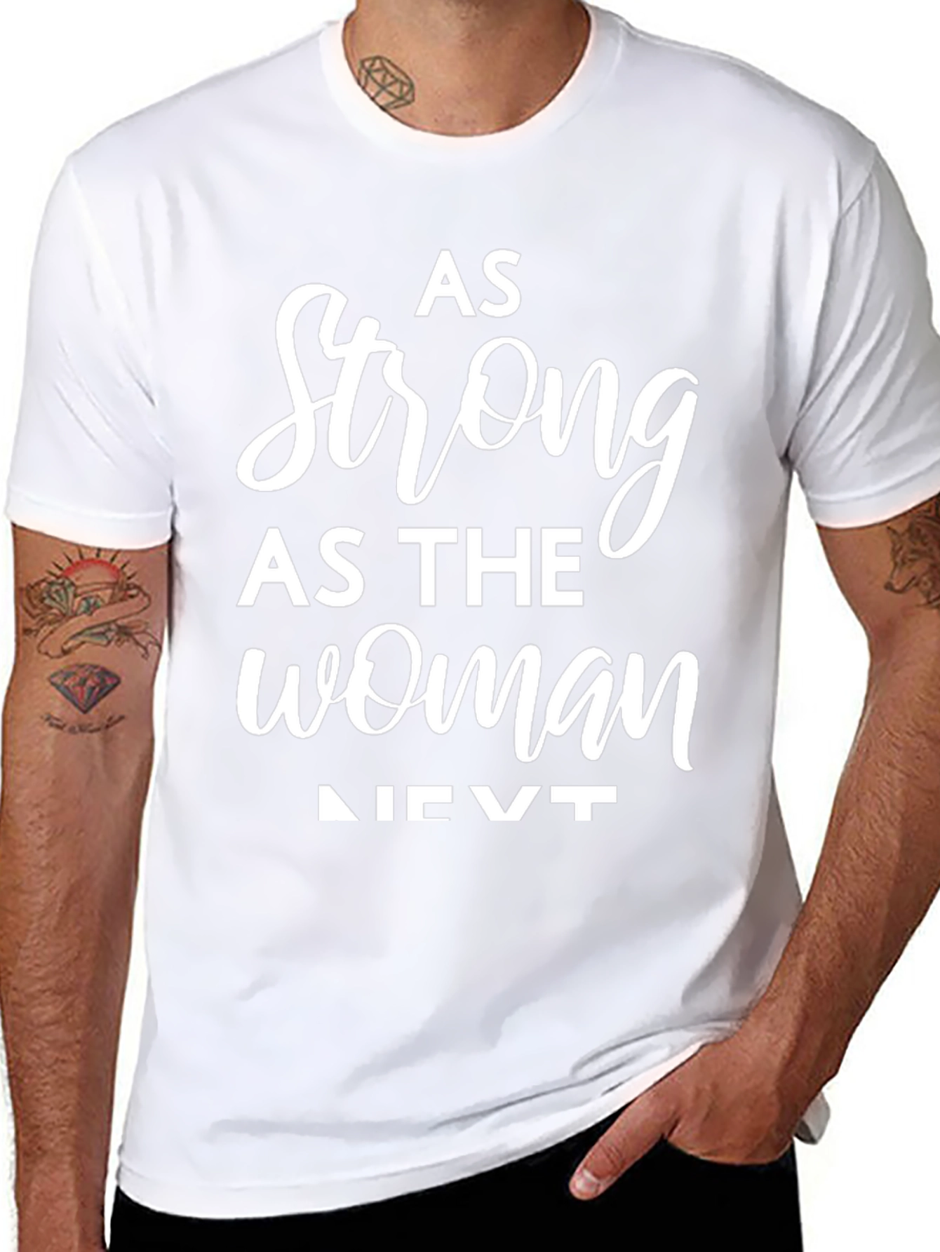 Camiseta Negra: Fuerte Como la Mujer de al Lado