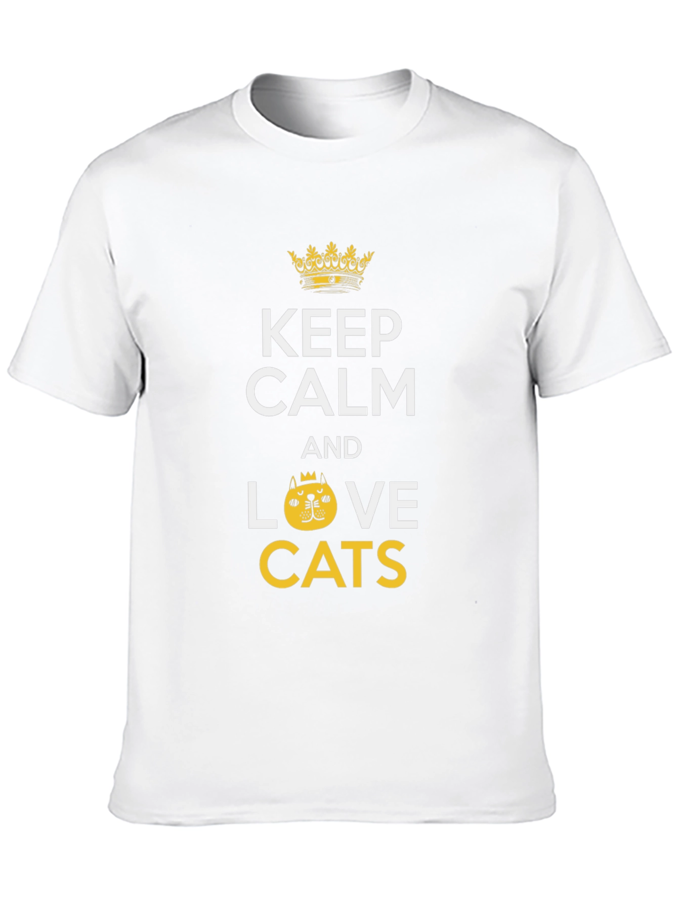 Camiseta Negra Keep Calm And Love Cats