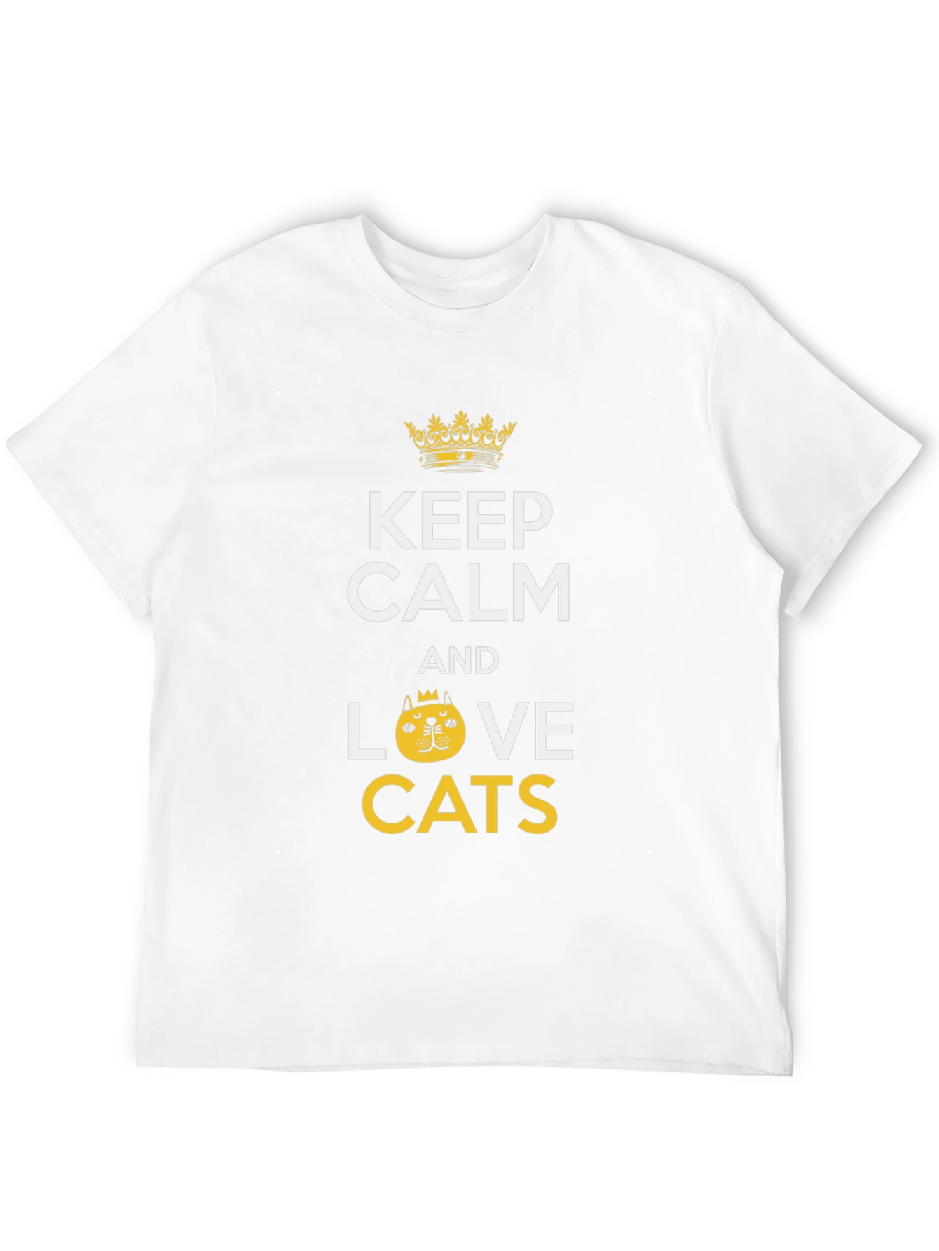 Camiseta Negra Keep Calm And Love Cats