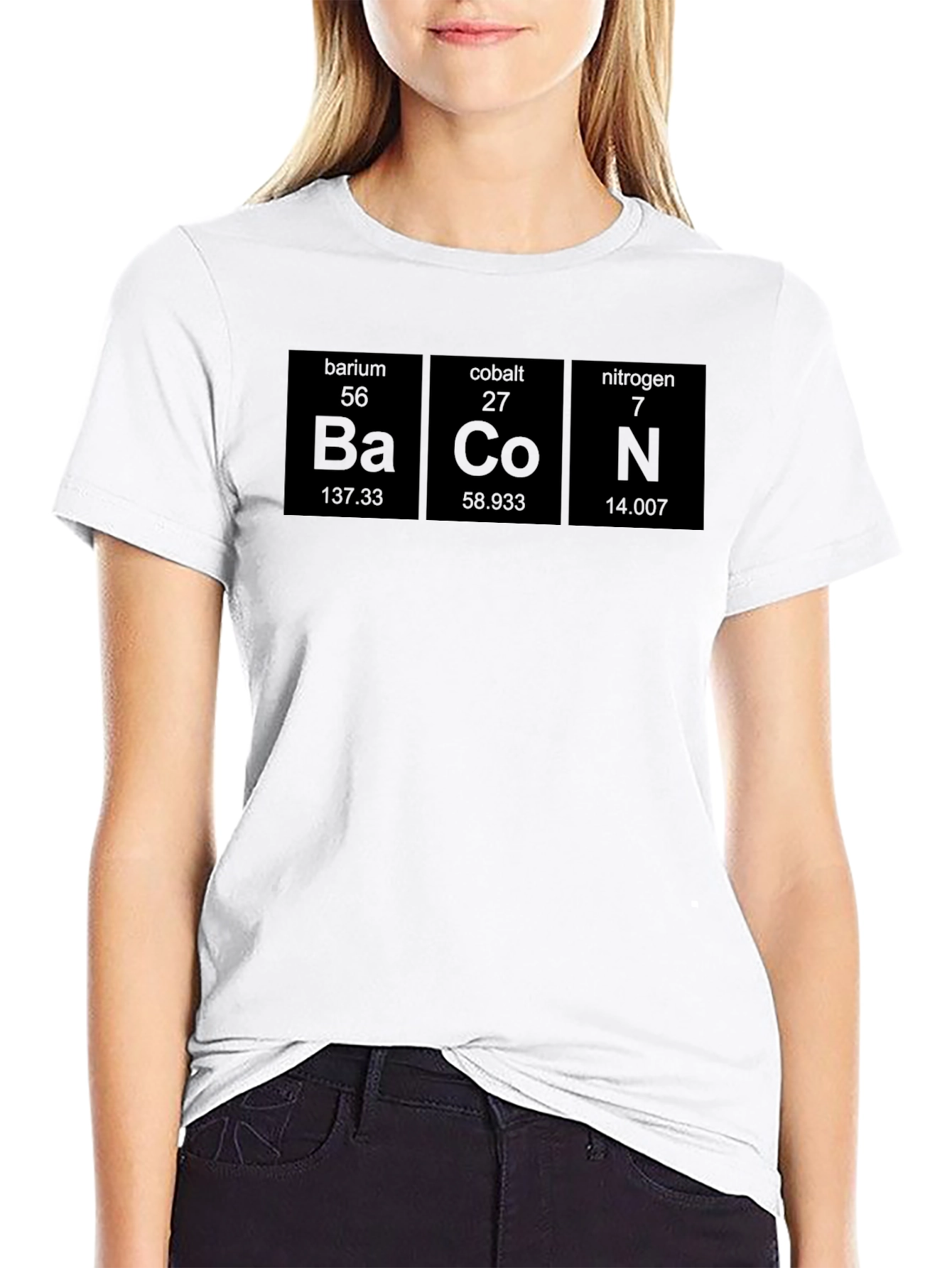 Camiseta Negra Bacon Elementos