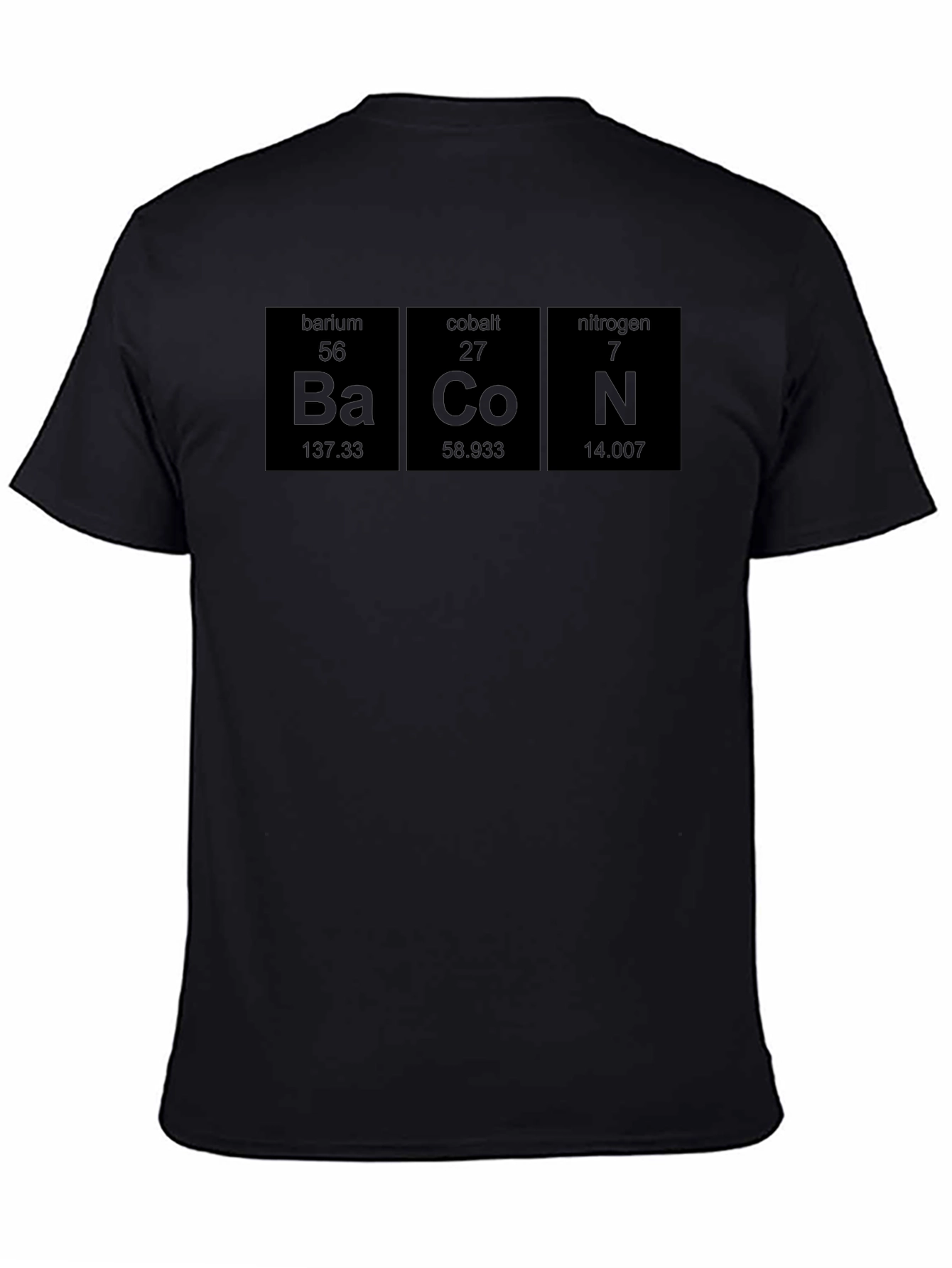 Camiseta Negra Bacon Elementos