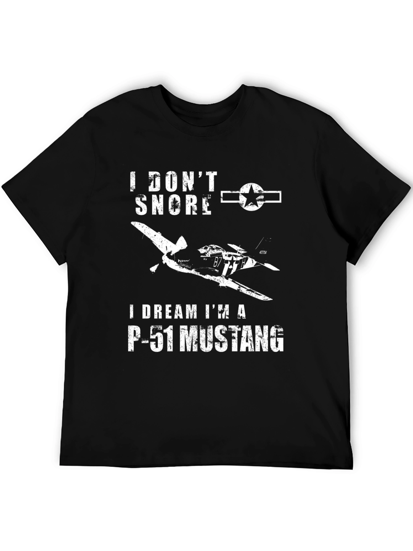 Camiseta Hombre: No Ronco ¡Sueño con un P-51 Mustang!