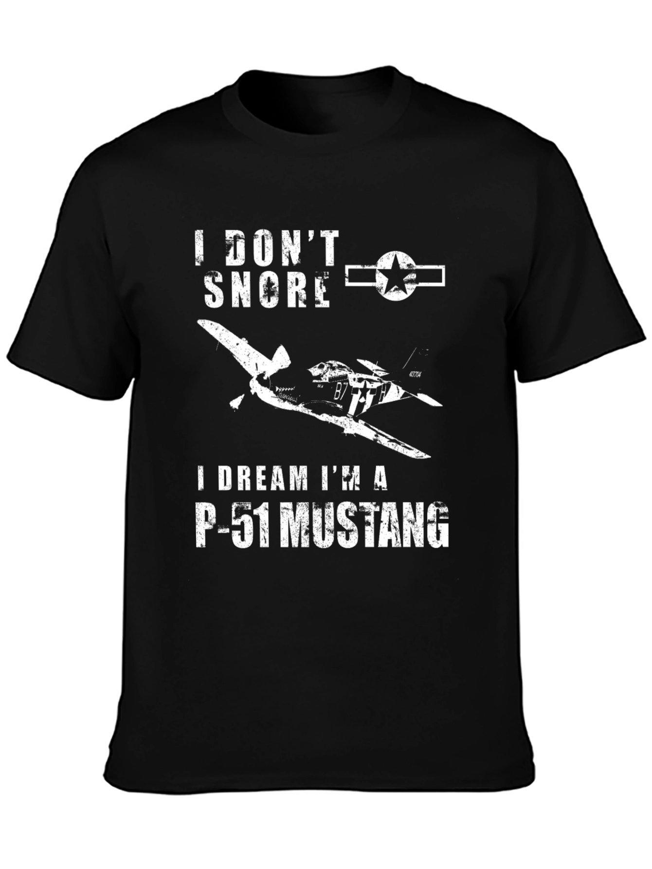 Camiseta Hombre: No Ronco ¡Sueño con un P-51 Mustang!