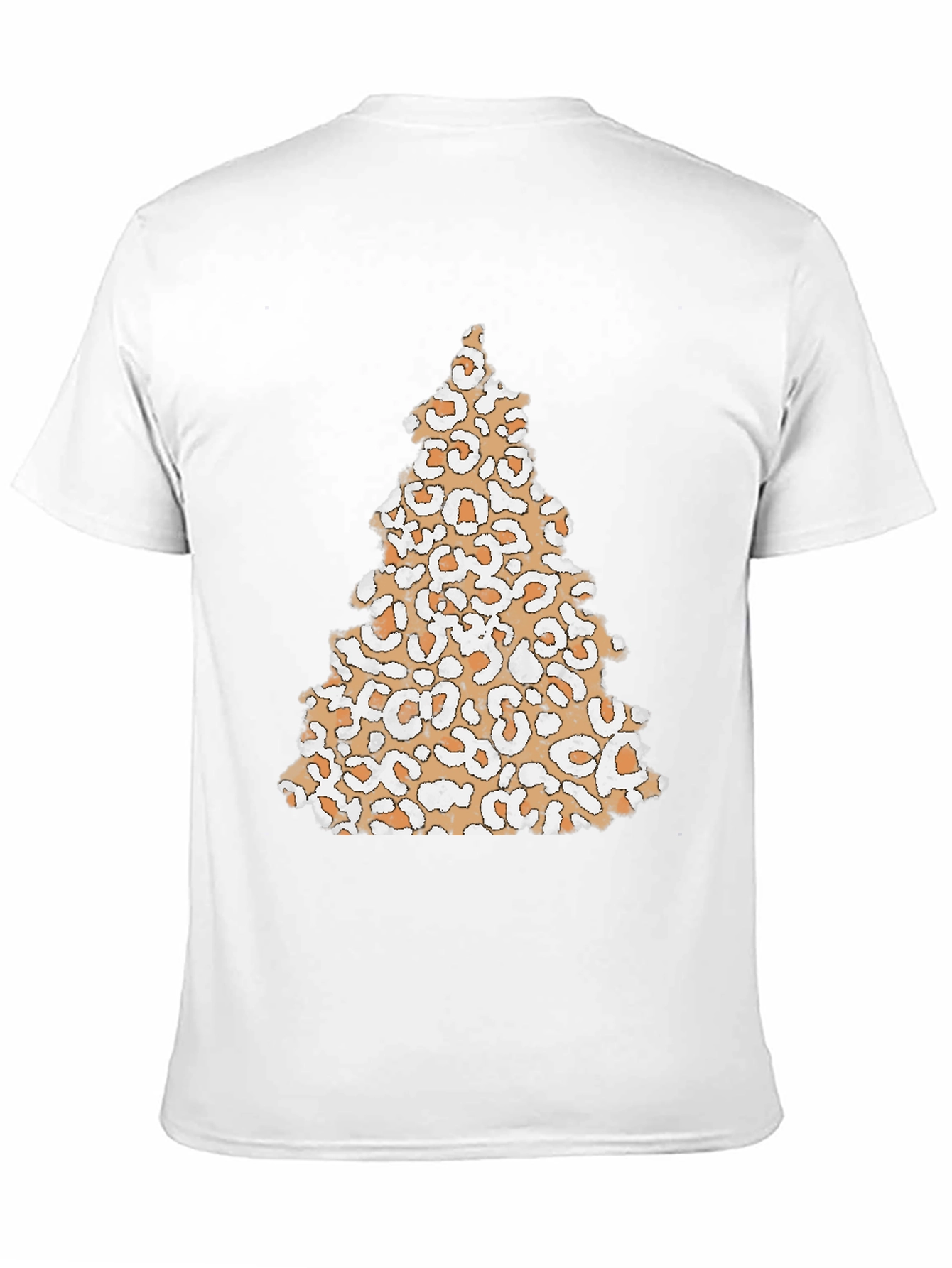 Camiseta Negra con Árbol Navideño de Leopardo