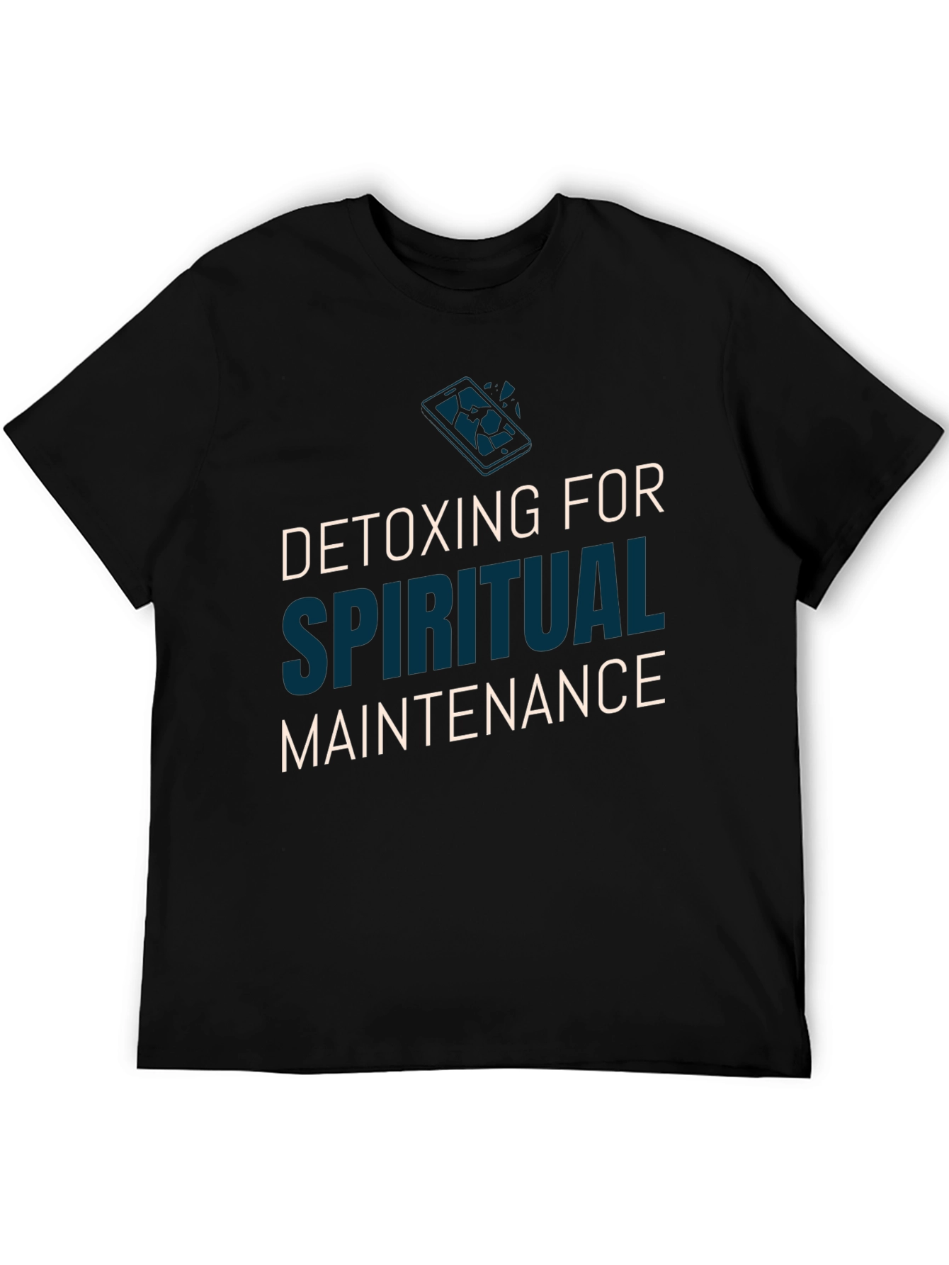 Camiseta Negra Detox Espiritual - Hombre