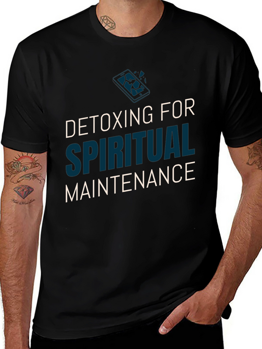 Camiseta Negra Detox Espiritual - Hombre