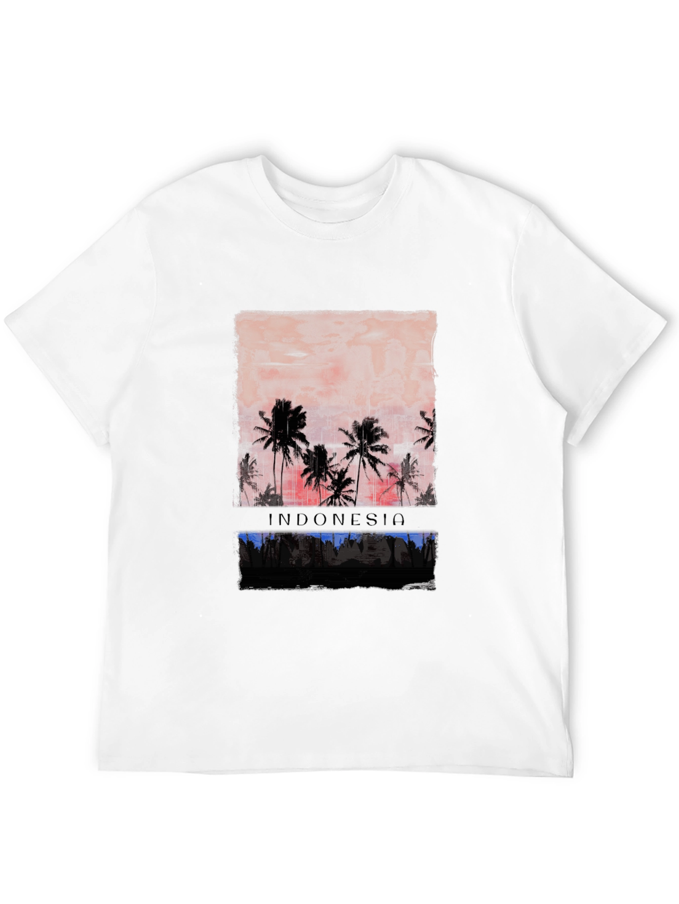 Camiseta Hombre Negra Indonesia - Estilo Verano