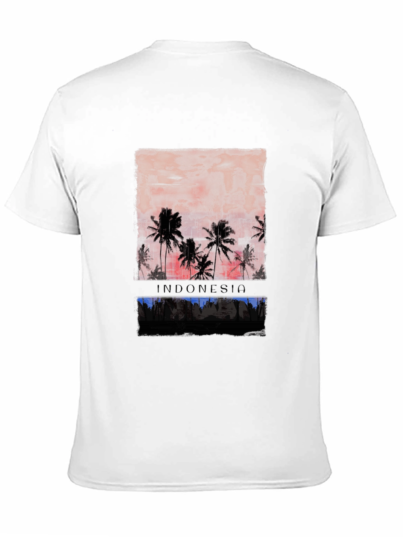 Camiseta Hombre Negra Indonesia - Estilo Verano