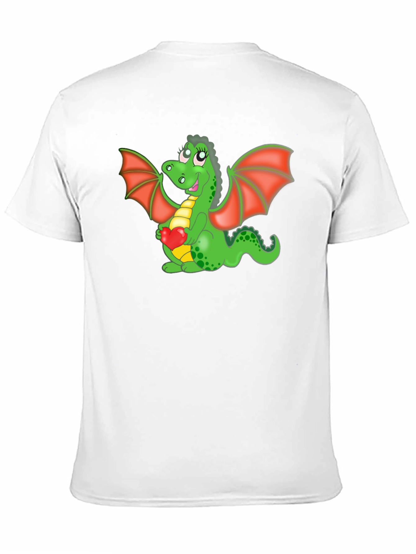 Camiseta Negra con Diseño de Dragón Enamorado