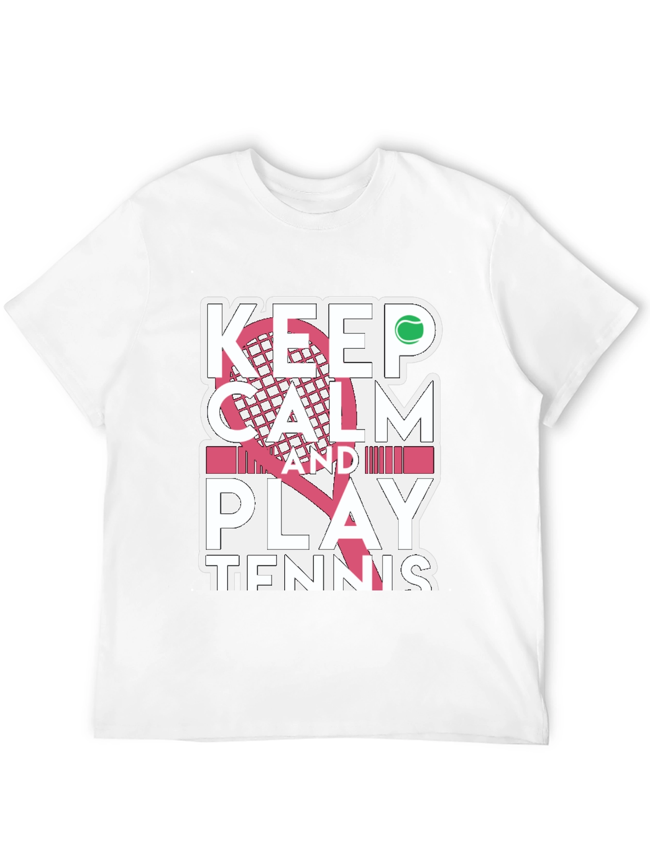 Camiseta Negra Keep Calm and Play Tennis